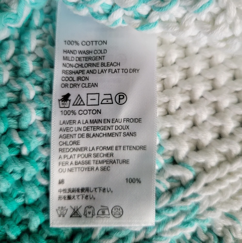 Tommy Bahama White and Green Ombre Sweater NWOT Size Med - Picture 4 of 4